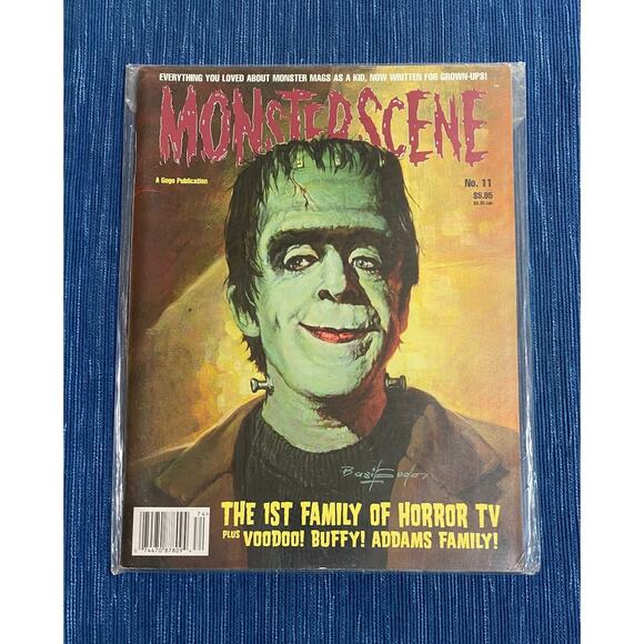 1998 Monster Scene Magazine 11 Herman Munster Fred Gwynne Basil Gogos Addams 13B - Picture 1 of 3